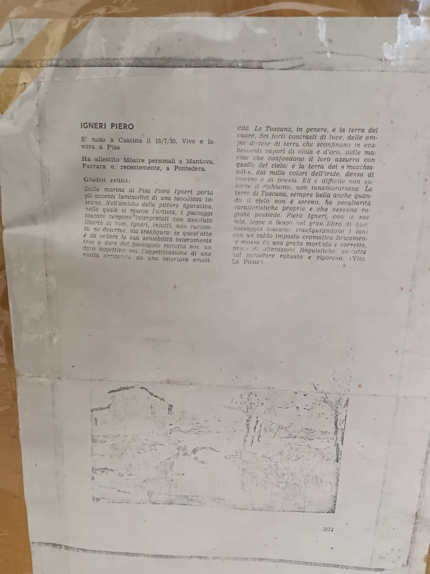 Quadro dipinto olio su legno, paesaggio toscano epoca metà '900