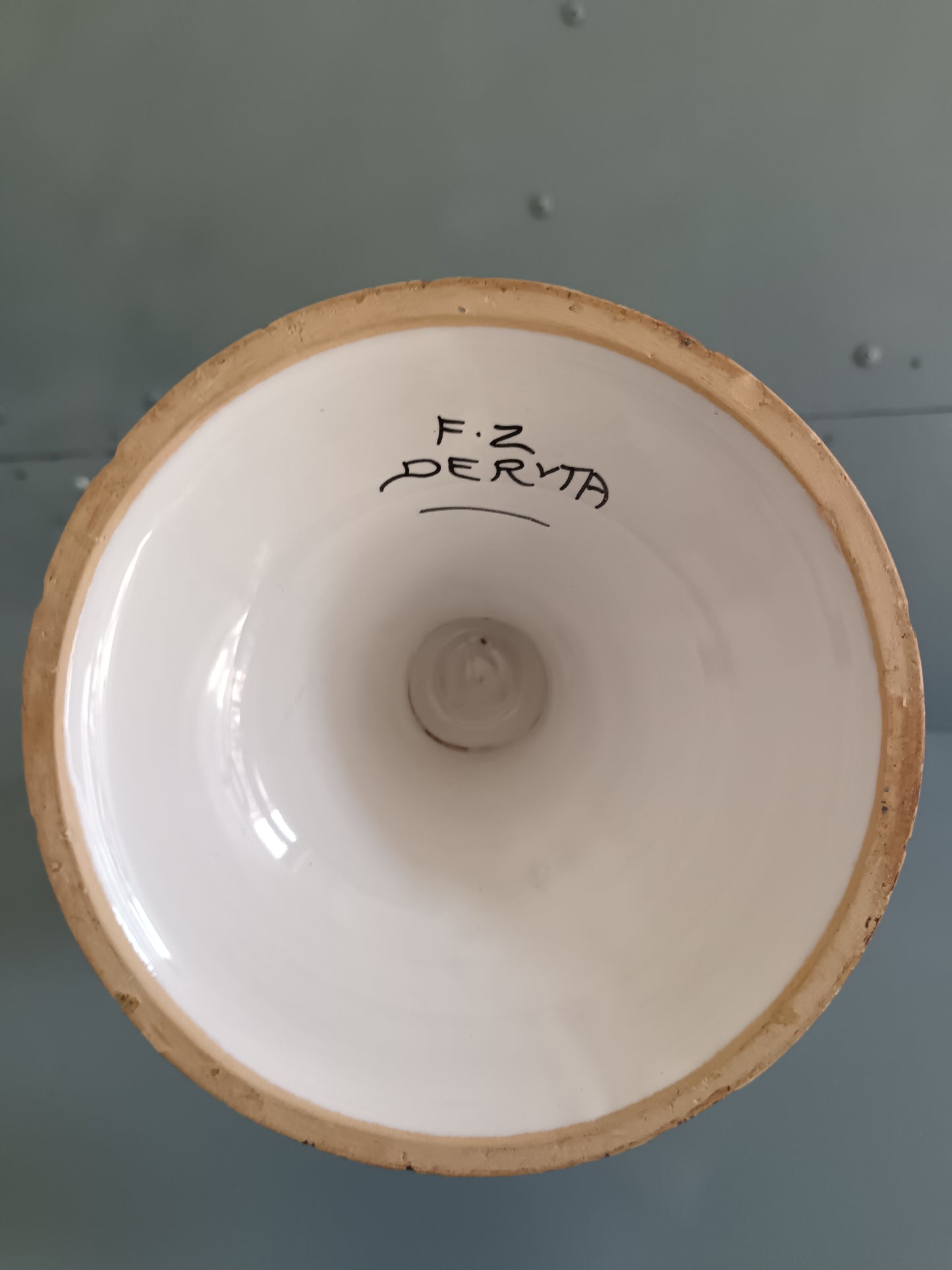 Grande Anfora Fratelli Mari Deruta H 45 cm Maiolica Artistica Dipinta a Mano Manici Serpente