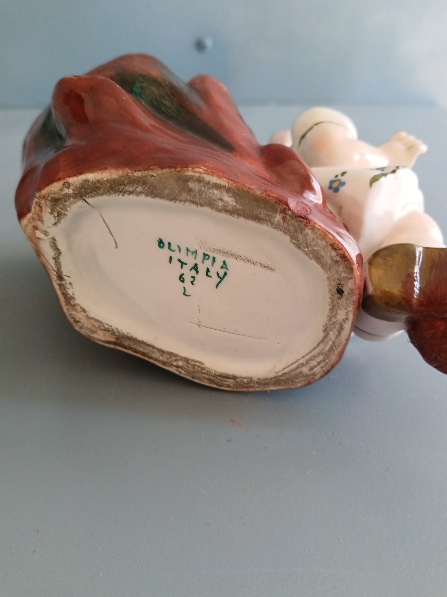OLIMPIA ITALY N.62 – ANTICA STATUINA BAMBINA CERAMICA ITALIANA ANNI ’40/’50