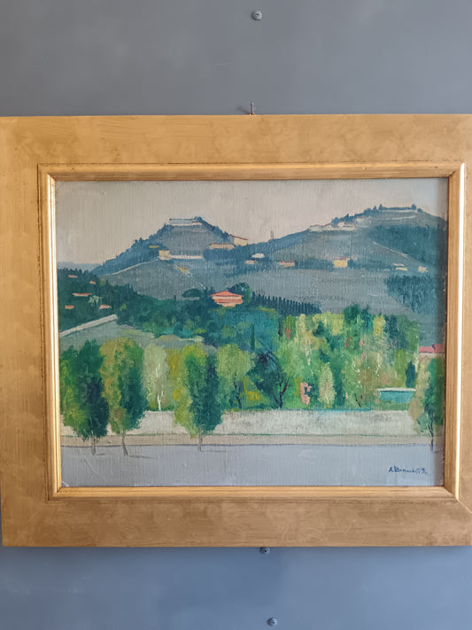 ALDO AUGUSTO BACCINETTI 1903-1990 – FIRENZE “LA PRIMAVERA IN PERIFERIA” 1969