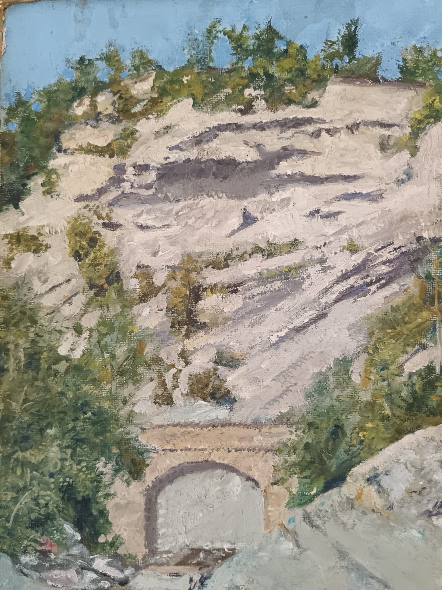 Paesaggio- dipinto olio su tela (prima metà del novecento)