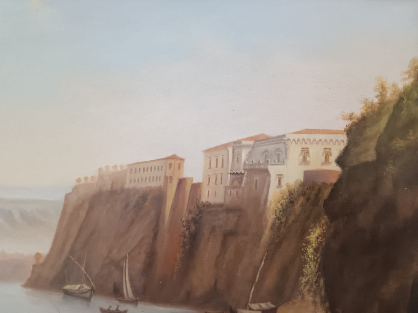 Giuseppe Monteleone (XX secolo)- " La casa sul tasso"- dipinto olio su tela
