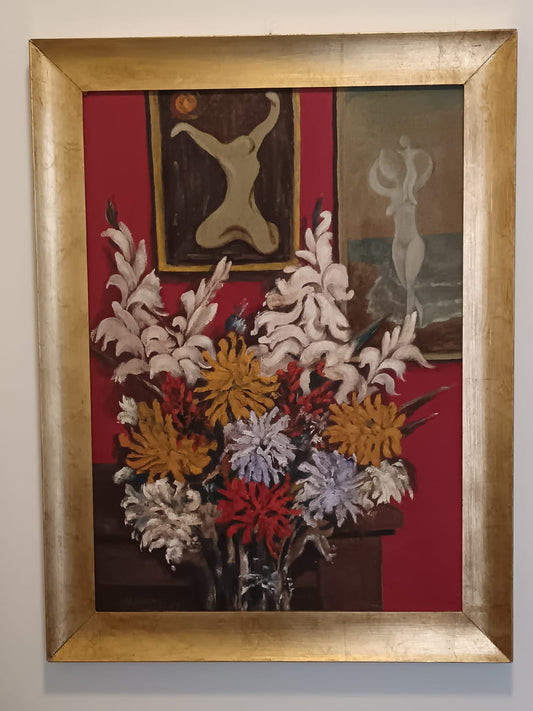 A. Sigali (XX Secolo)- Natura Morta dipinto olio su pannello