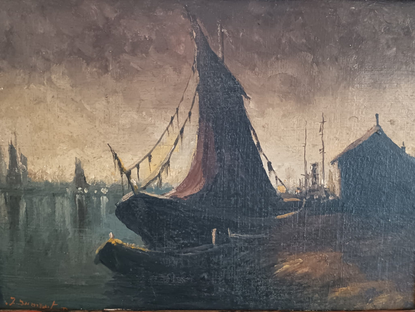 Pierre Dumont (XIX secolo)- Dipinto olio su pannello ( cartoncino)