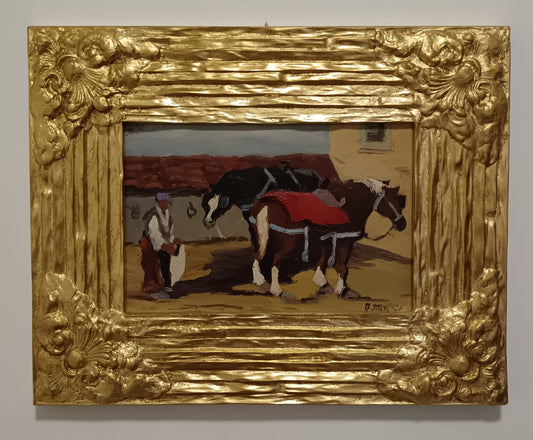 Alfredo Stengher (Livorno 1920/ 2000)- dipinto olio su pannello