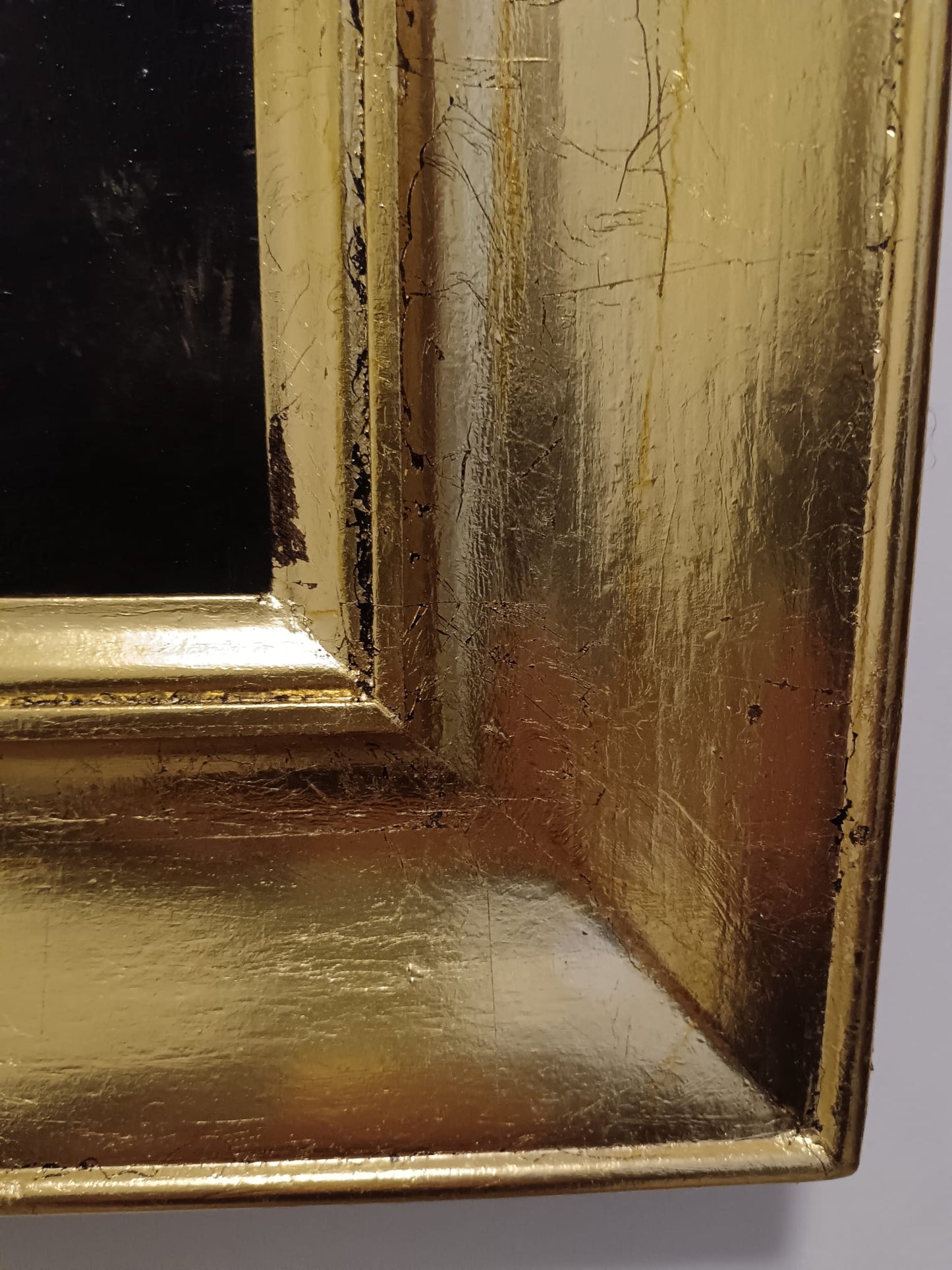 Dipinto campestre (XX secolo)- Scena romantica olio su legno