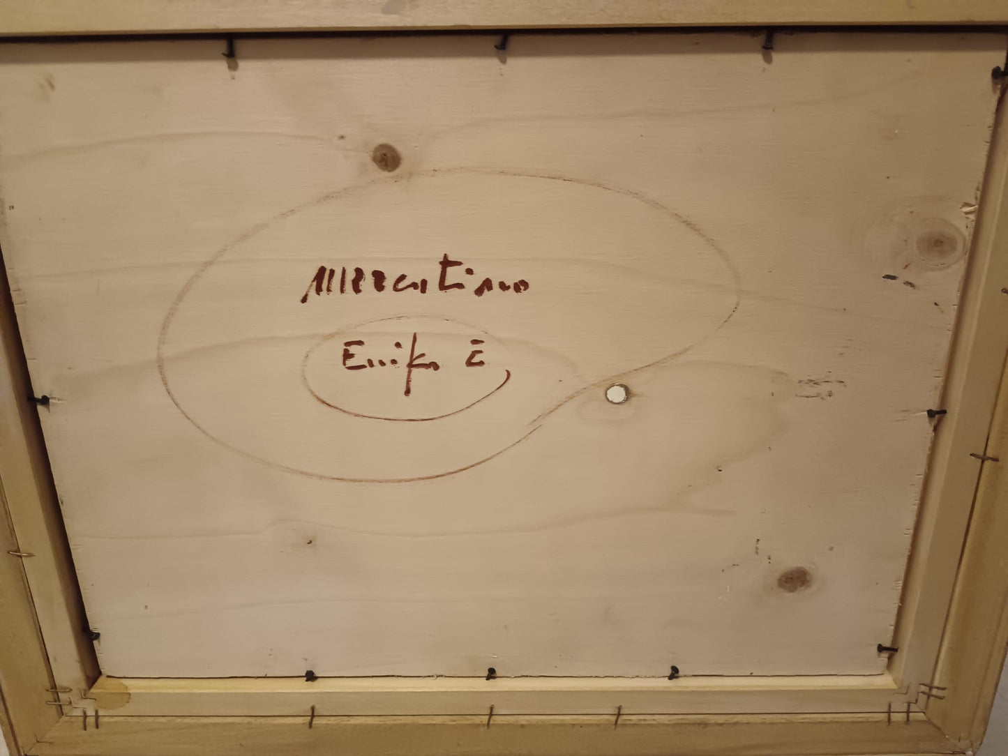 Eniko Esposito (Napoli 1942-2009)-Mercato- dipinto olio su legno