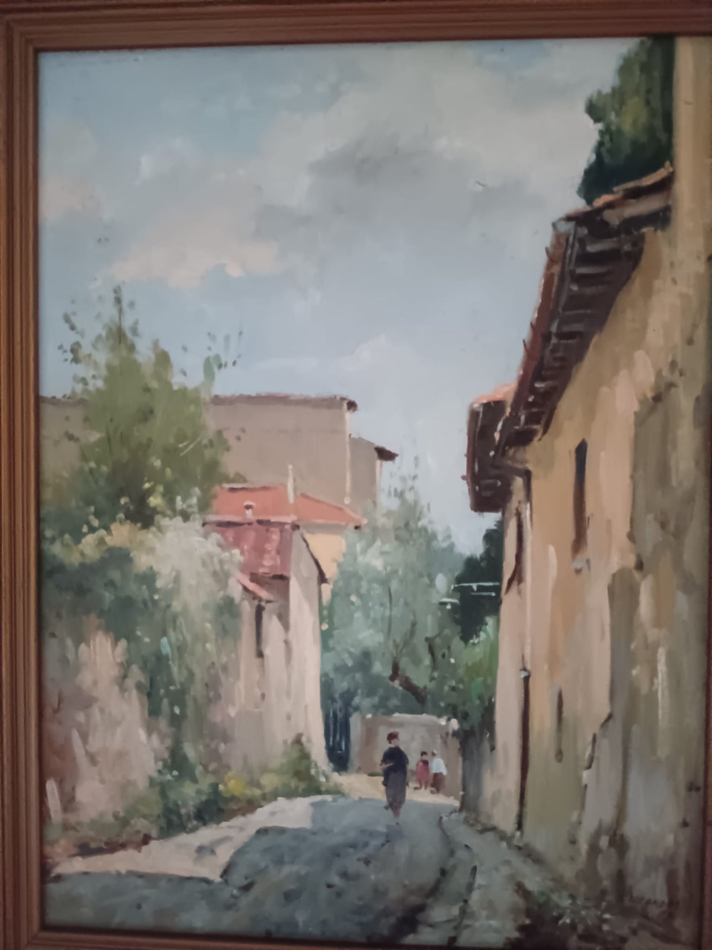 Gianfranco Curandai ( Firenze 1938) dipinto olio su tela applicata su cartoncino
