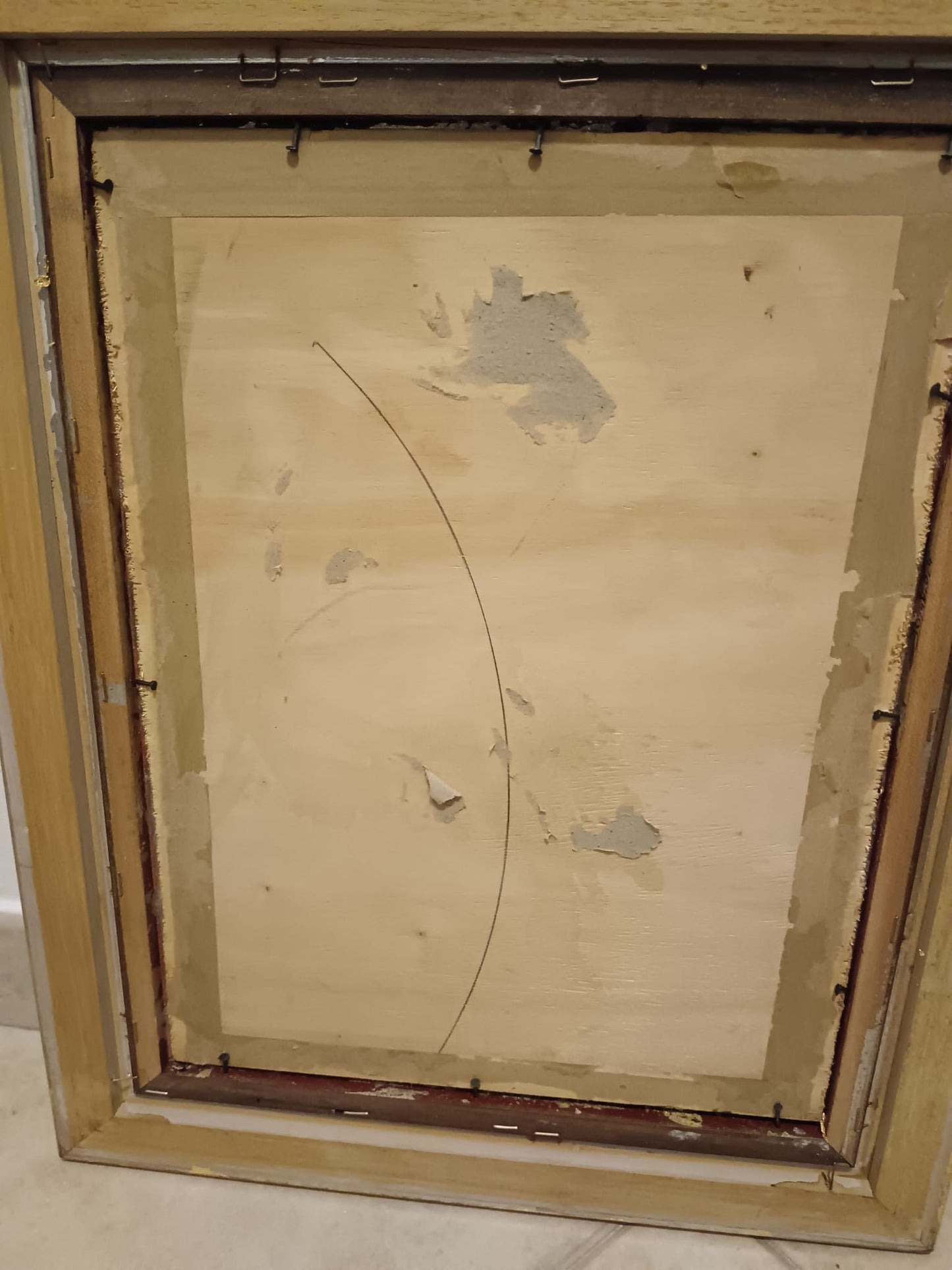 G. Ruocco (XX Secolo)- Figura- dipinto olio su legno