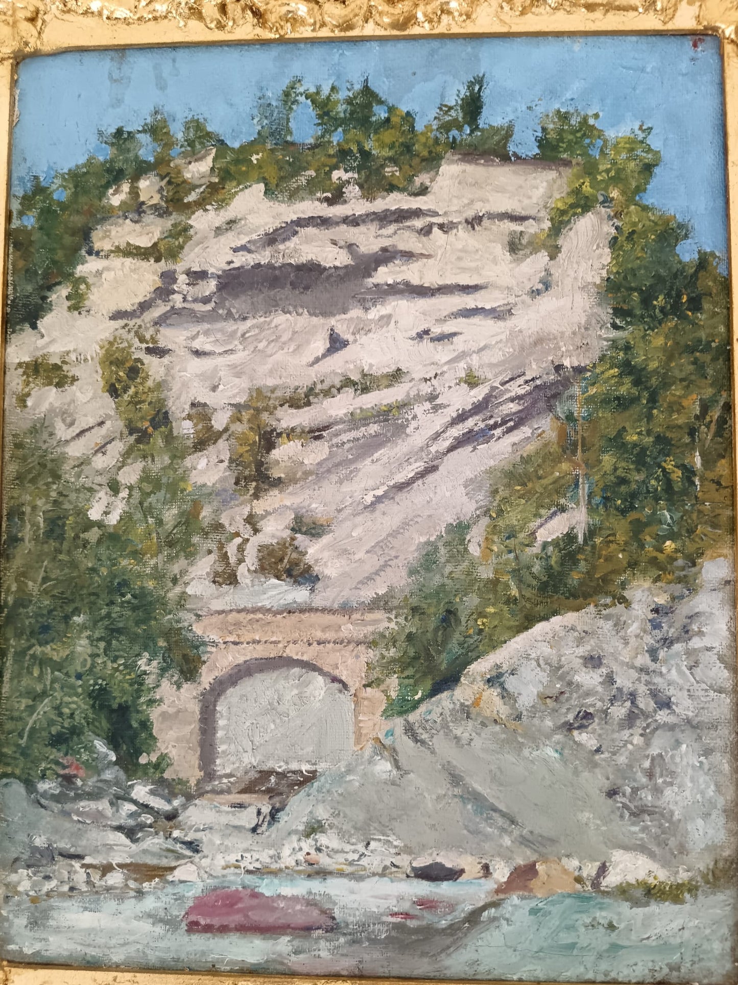 Paesaggio- dipinto olio su tela (prima metà del novecento)