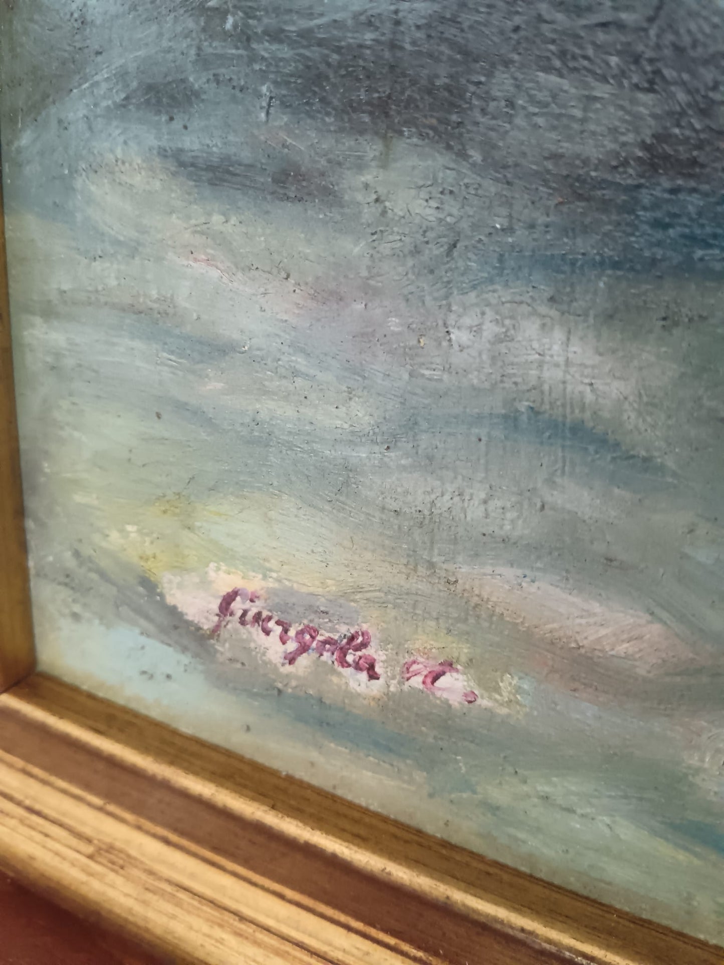 Scuola Italiana XX Secolo- "Faraglioni di Capri", dipinto olio su masonite