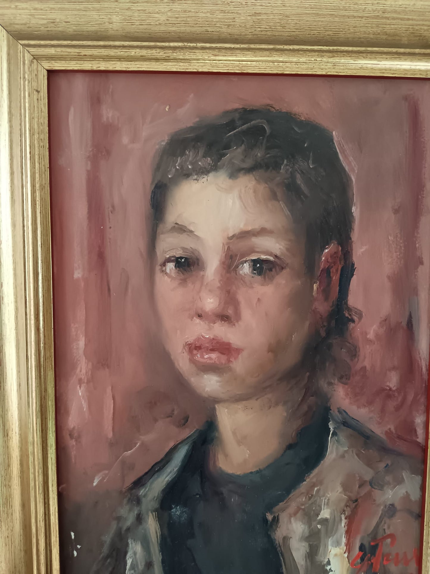 Giovanni Pane (1928- 2010) dipinto olio su cartoncino