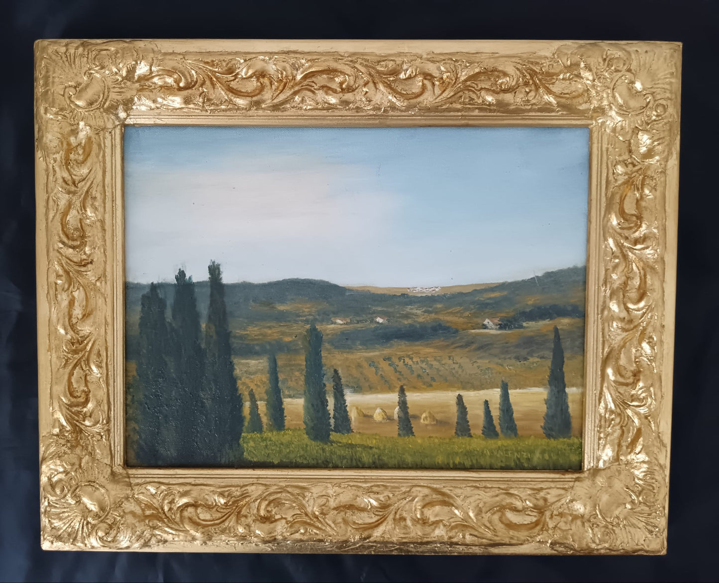 Paesaggio - dipinto olio su tela (XX secolo)