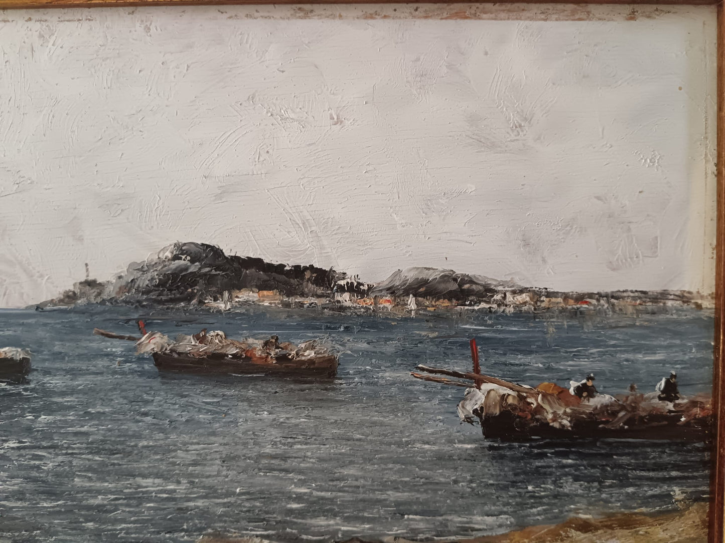 F. Castiglione- dipinto olio su legno (epoca XX Secolo)
