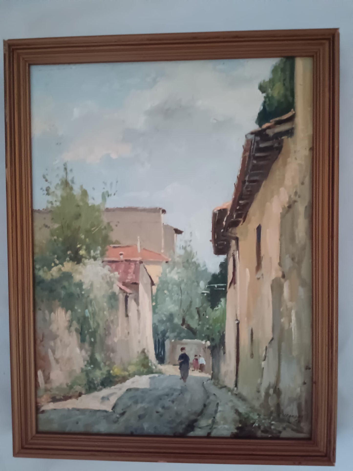 Gianfranco Curandai ( Firenze 1938) dipinto olio su tela applicata su cartoncino