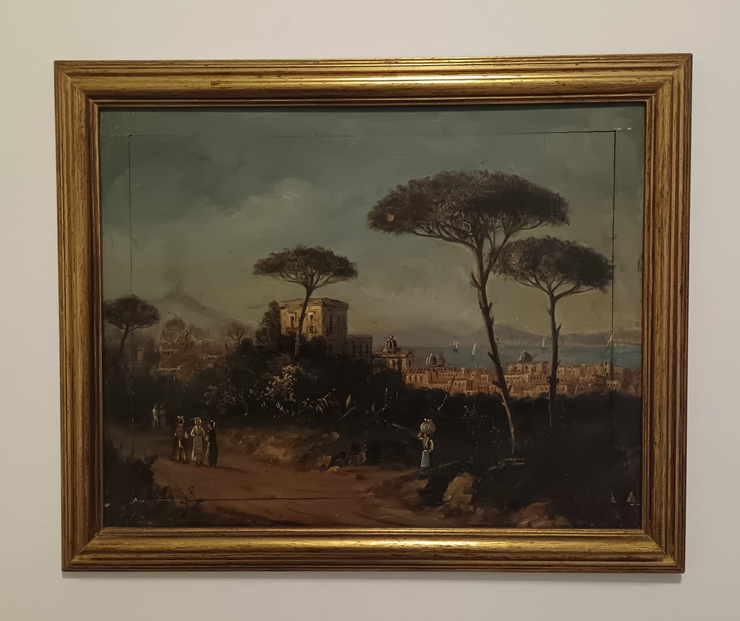 Scuola Di Posillipo ( lXIX Secolo)- dipinto olio su legno