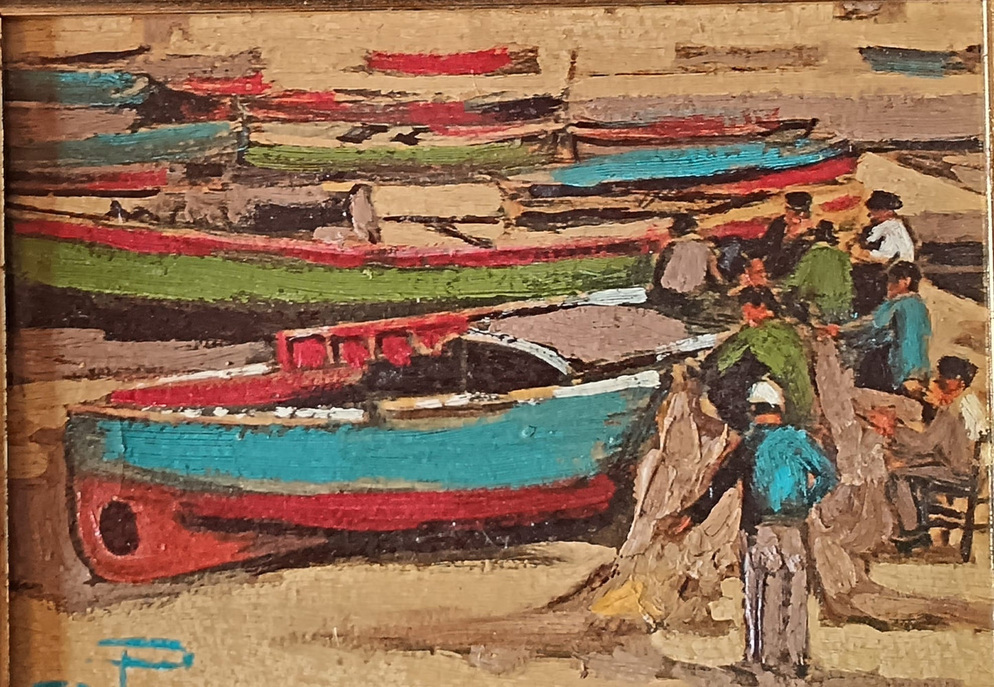 Dipinto olio su cartoncino firmato in basso a sinistra ( Giovanni Prassi, Napoli 1945)
