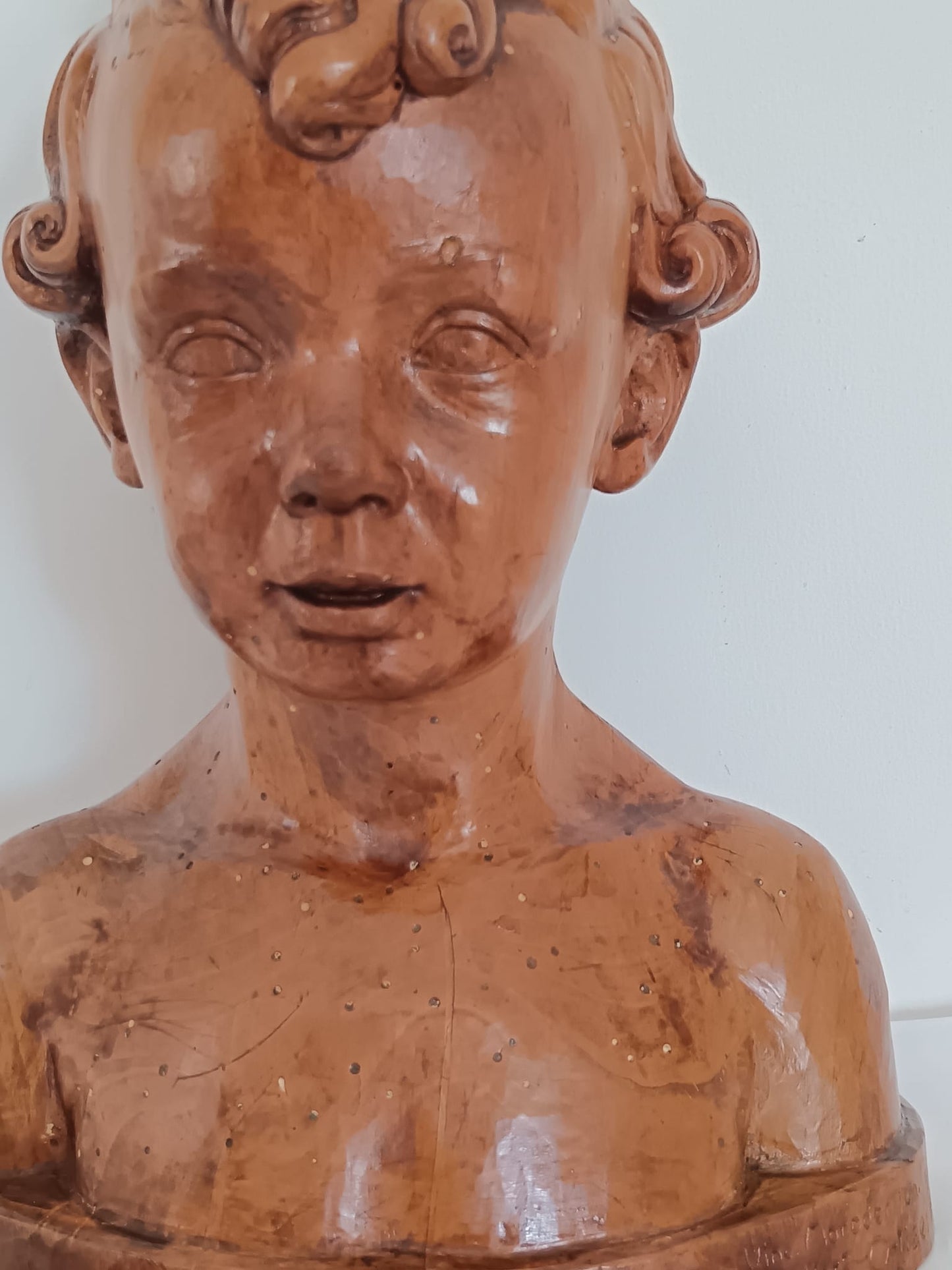 Vincenzo Moroder- scultura in legno 1942