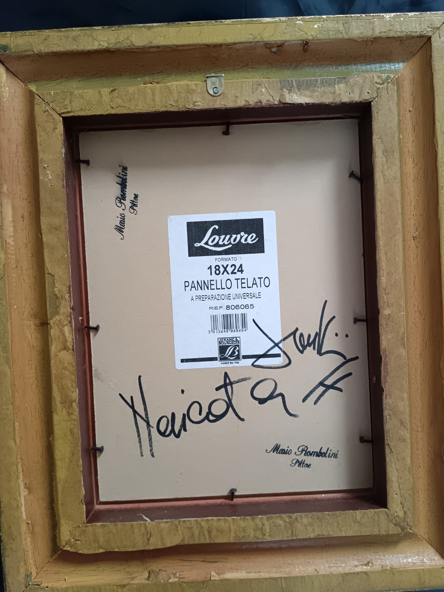 Mario Rombolini (1935-2014)- Mercato dipinto olio su pannello