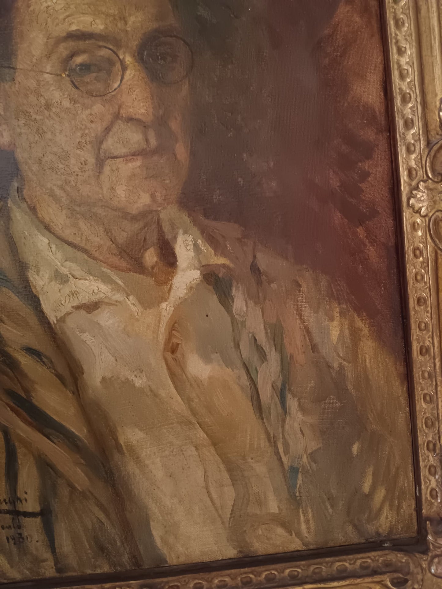 Bigio Gerardenghi (1876-1957) - Ritratto dipinto olio su tela