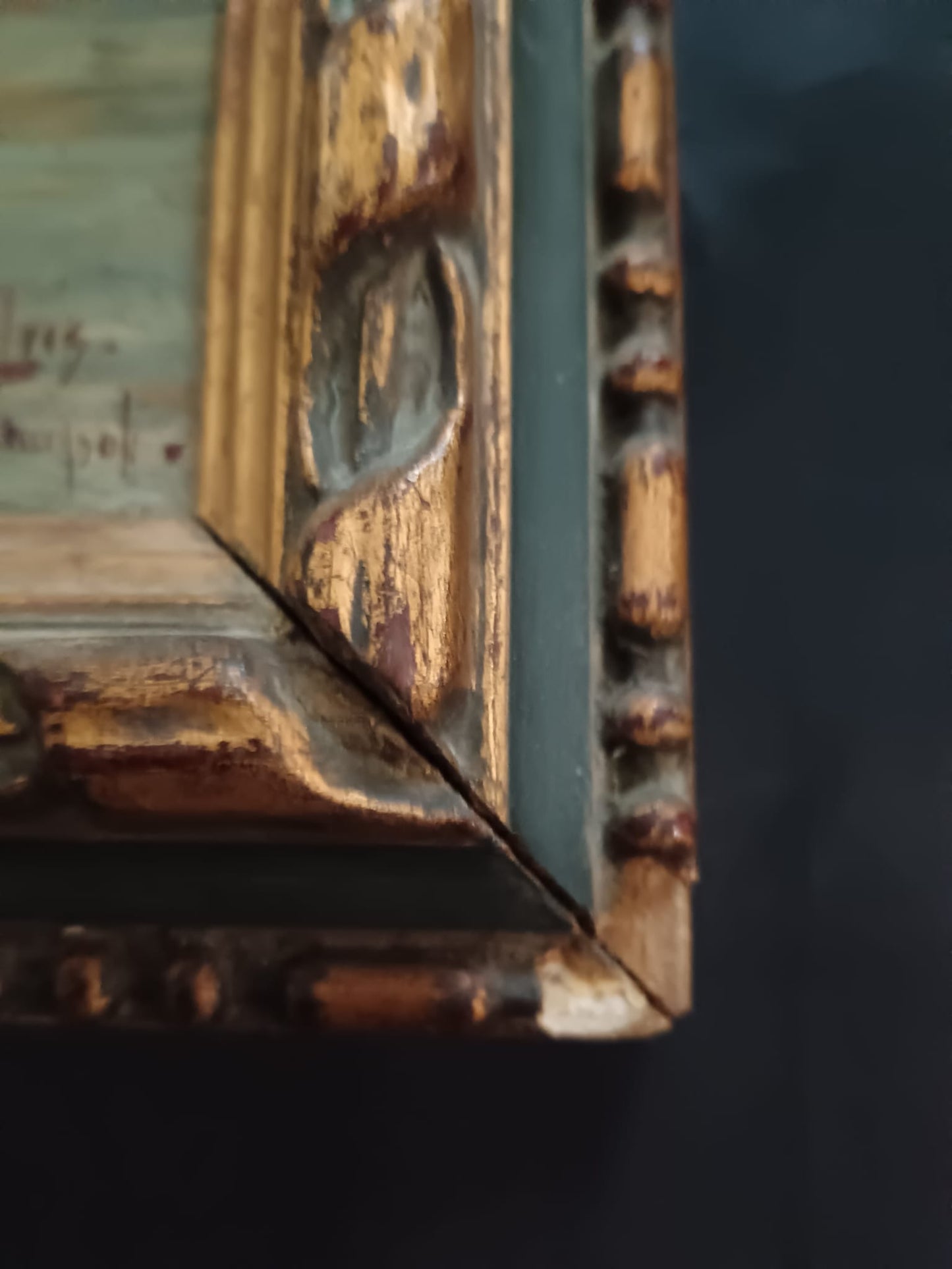 Ettore De Conciliis (Avellino 1941)- Marina napoletana -dipinto olio su tela applicata su cartoncino