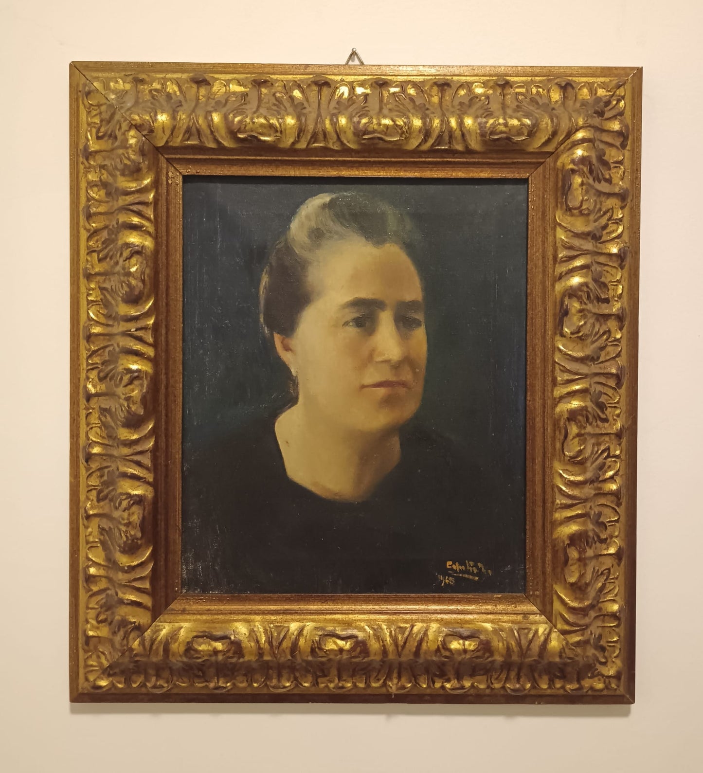 Edmondo Giuliani (1915-2007)- ritratto dipinto olio su olio