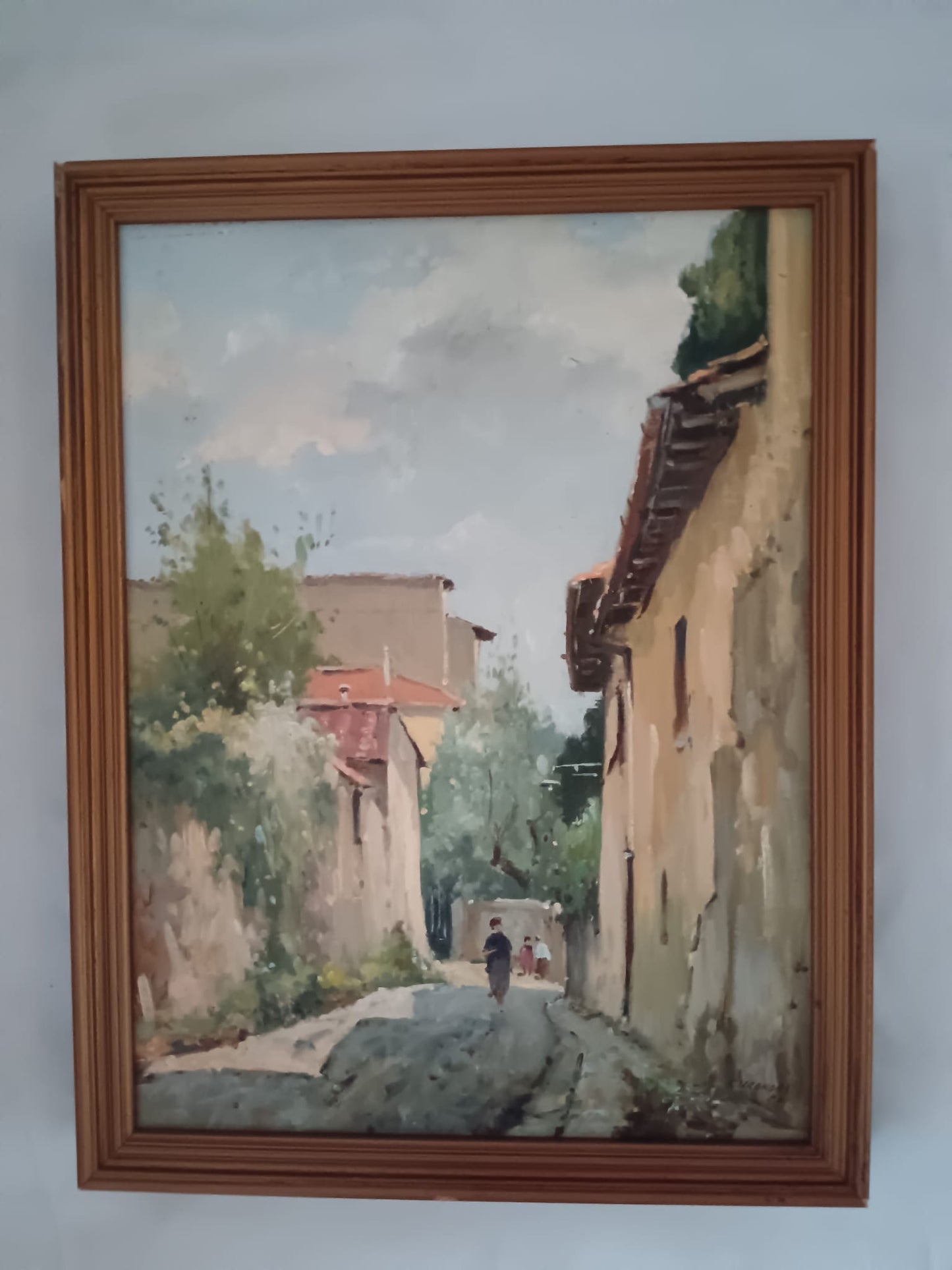 Gianfranco Curandai ( Firenze 1938) dipinto olio su tela applicata su cartoncino