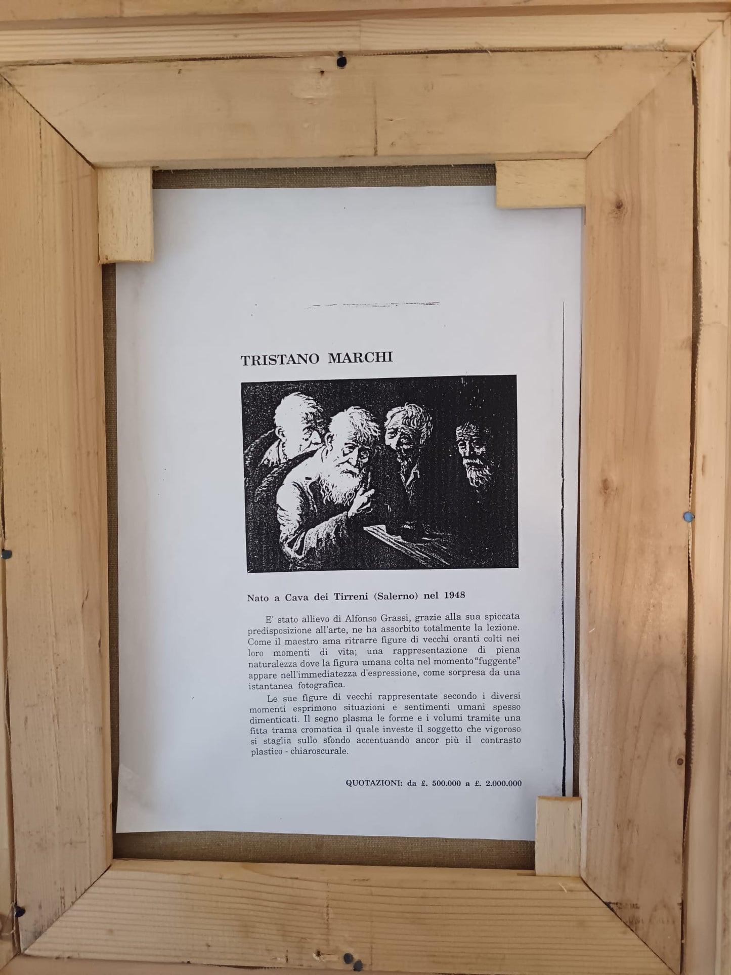 Tristano Marchi (Cava Dei Tirreni 1948)- dipinto olio su tela