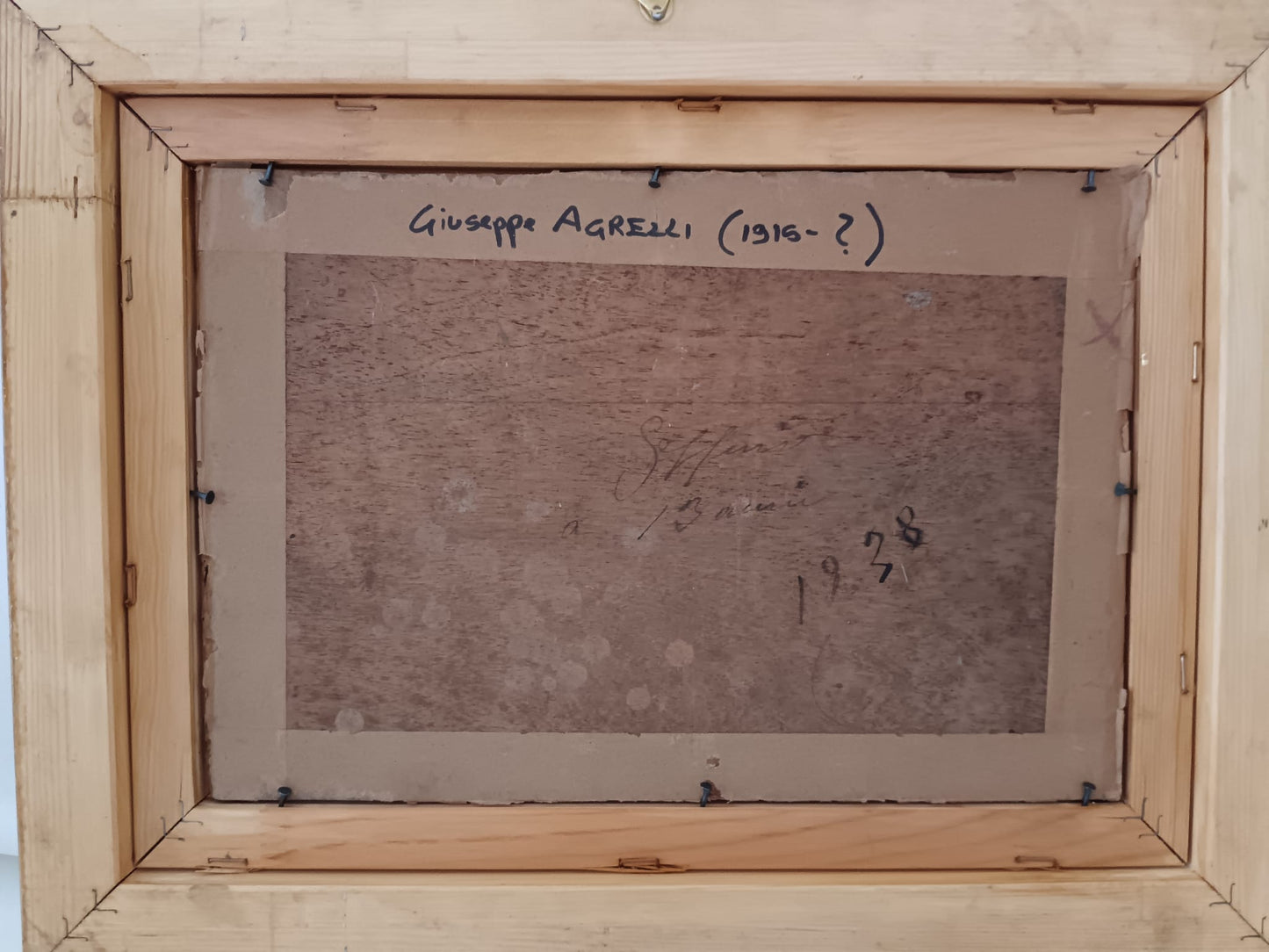 Agrelli Giuseppe (Napoli 1915-?)- dipinto olio su legno del 1938