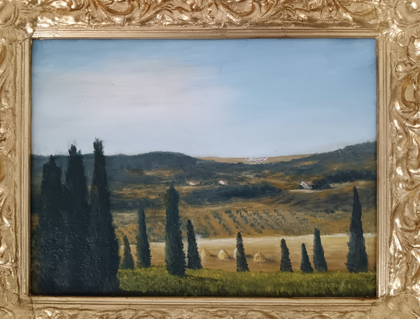 Paesaggio - dipinto olio su tela (XX secolo)