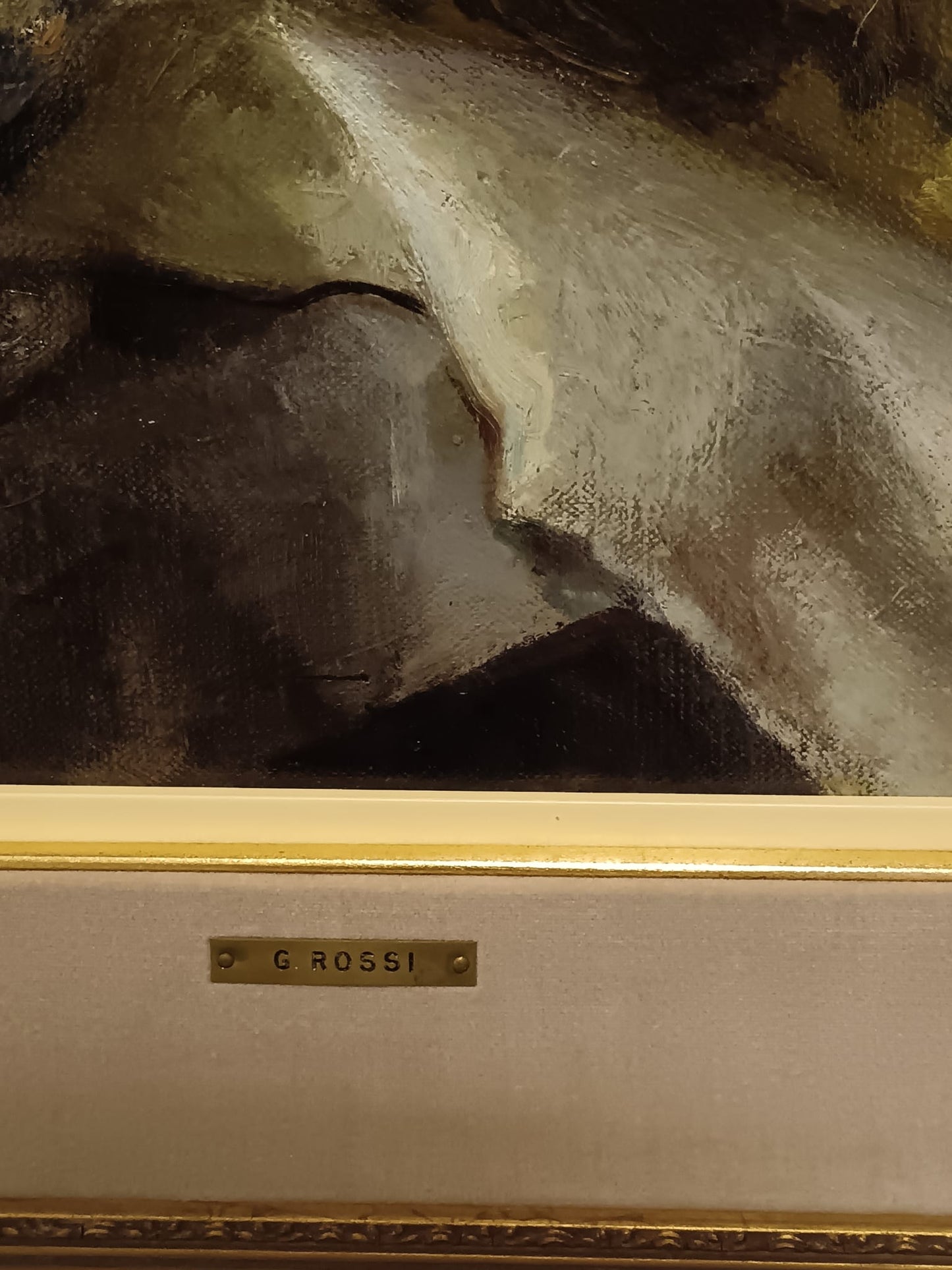 Giuseppe Rossi (1876-1952)- natura morta dipinto olio su tela applicata su pannello (epoca XX secolo)