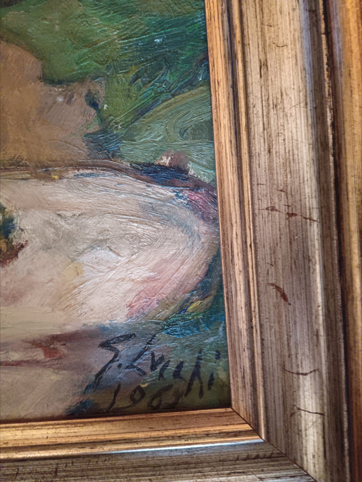 Gino Lucchi (Ravenna, 1925 – 1995) dipinto olio su cartoncino telato- XX secolo