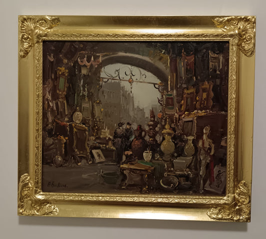 A. Bertini (XX Secolo)- dipinto olio su masonite