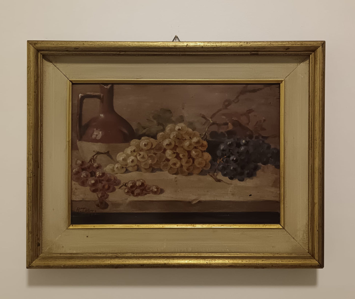Alfredo Tosti (XX secolo)- Natura Morta- dipinto olio su legno