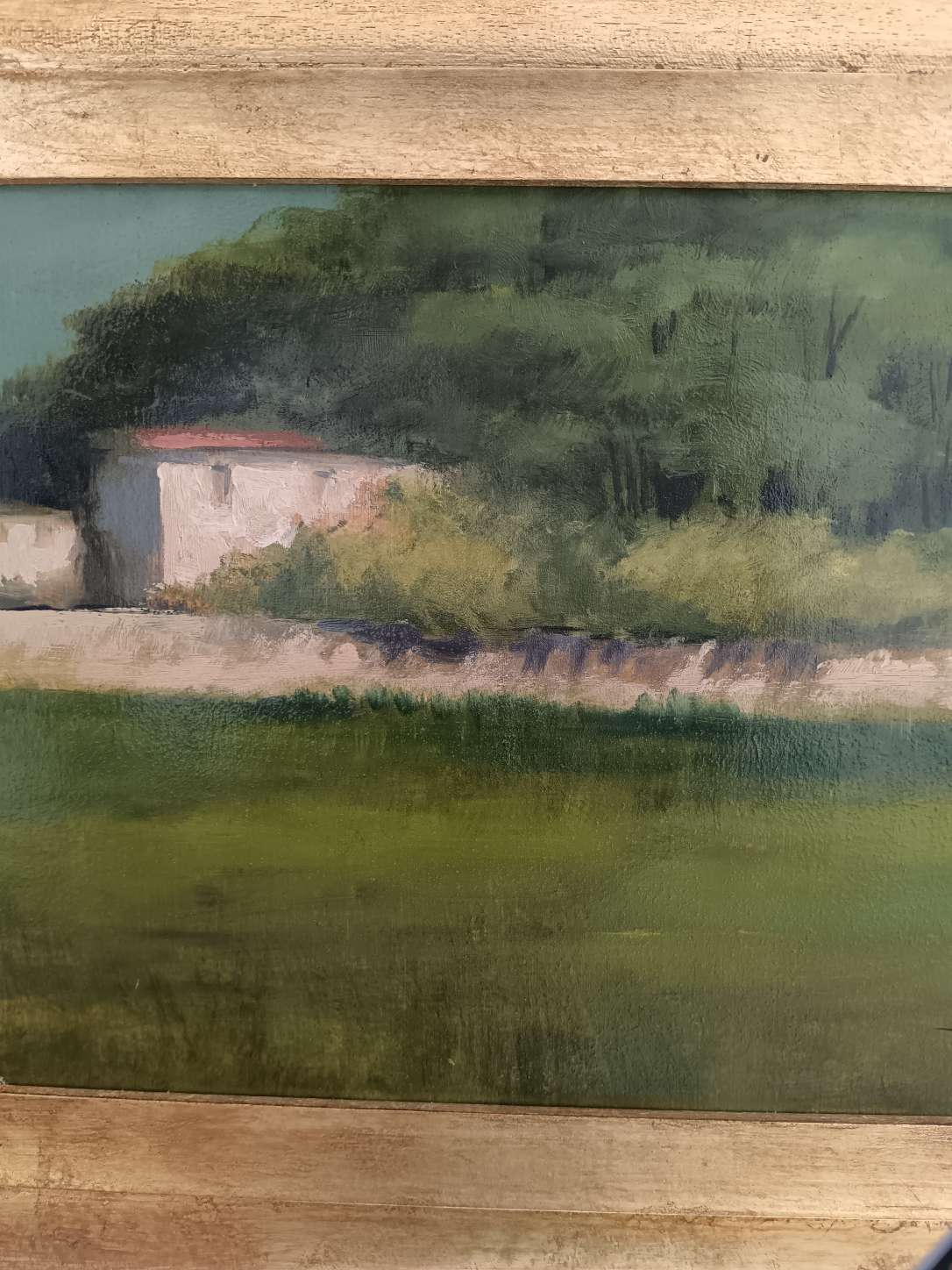 Dipinto Amino Porrini Paesaggio Rurale Quadro Olio 1976 Scuola Toscana