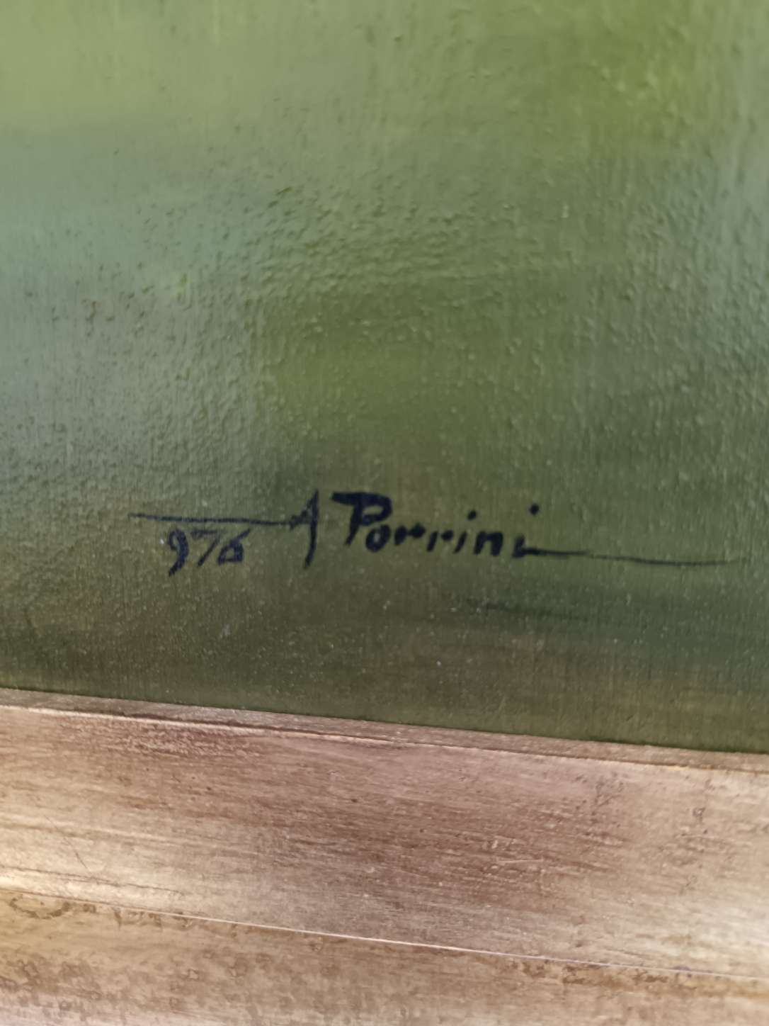 Dipinto Amino Porrini Paesaggio Rurale Quadro Olio 1976 Scuola Toscana