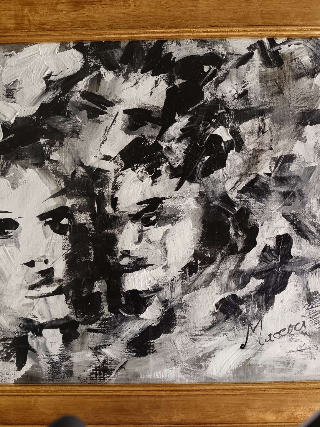 Mino MACCARI ( Siena, 1898 – Roma 1989) Olio Monocromo su cartoncino, Capolavoro