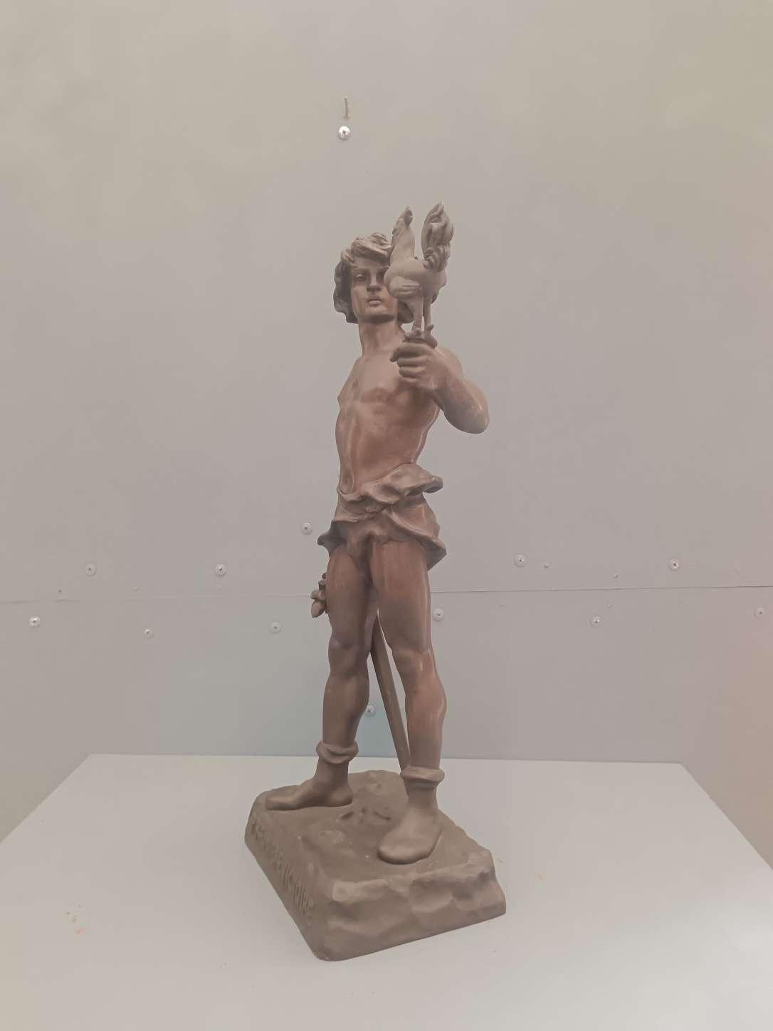 Statue bronze ancienne Premiere Victoire Marcel Debut signee original sculpture