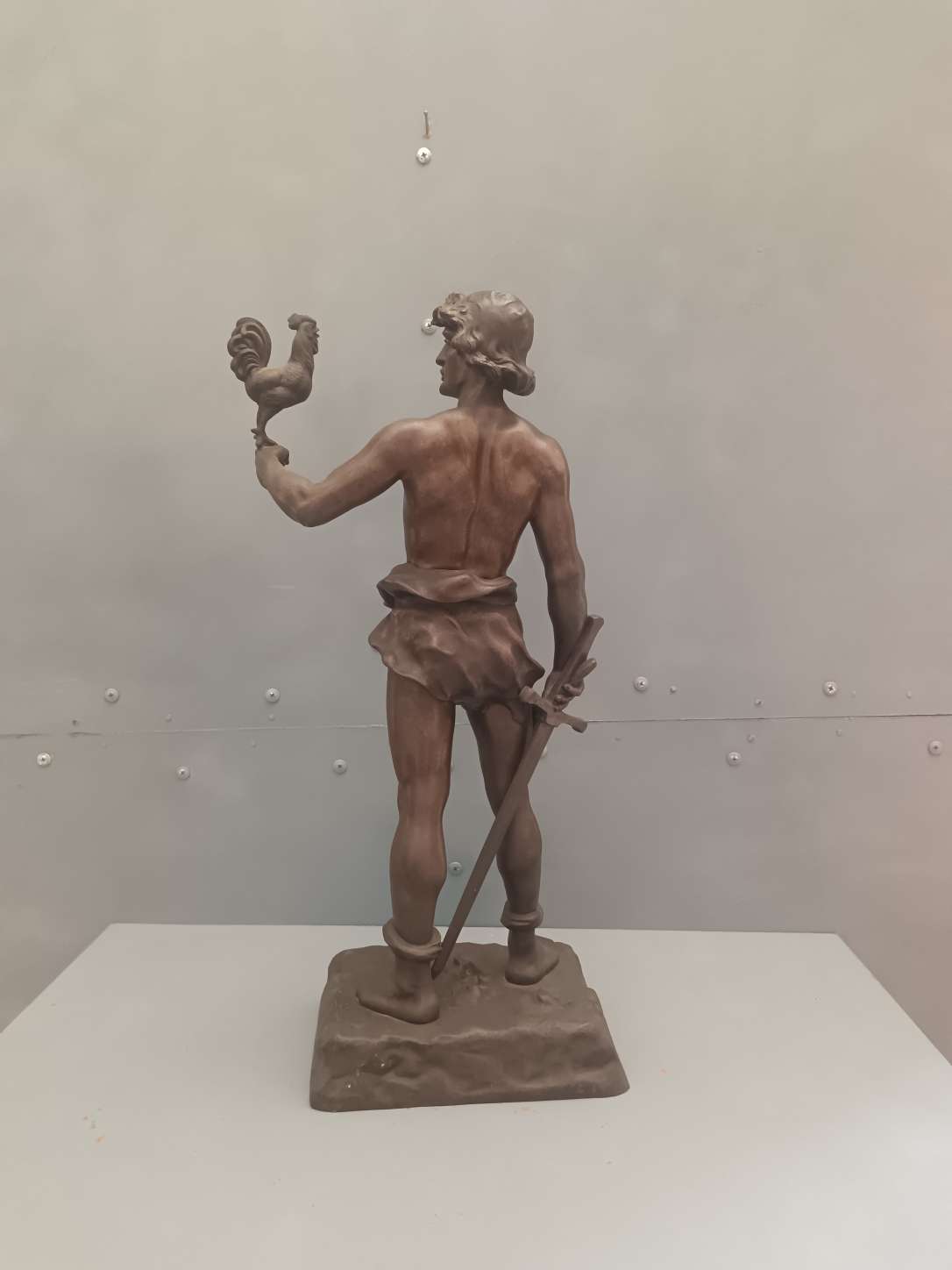 Statue bronze ancienne Premiere Victoire Marcel Debut signee original sculpture