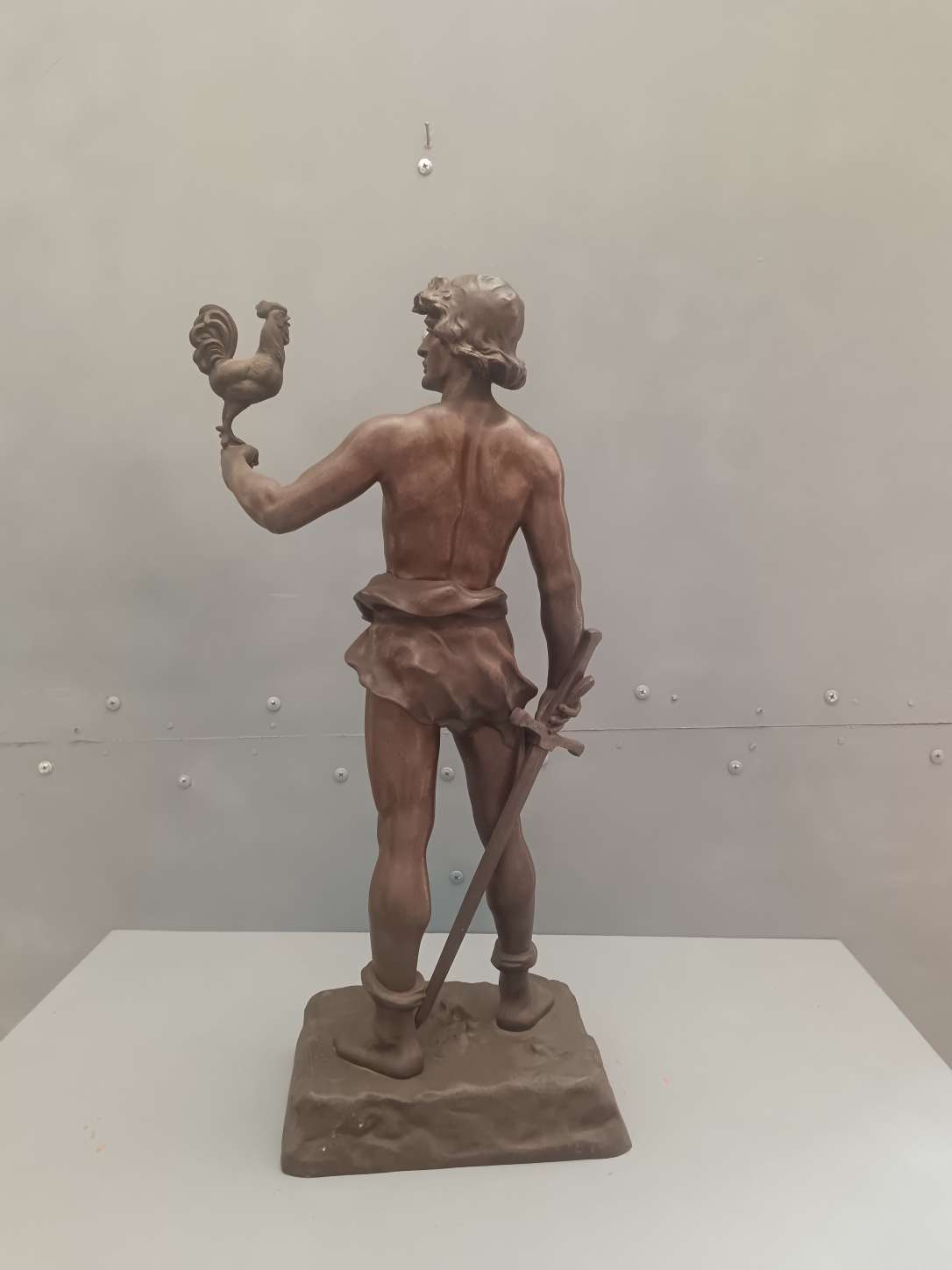 Statue bronze ancienne Premiere Victoire Marcel Debut signee original sculpture