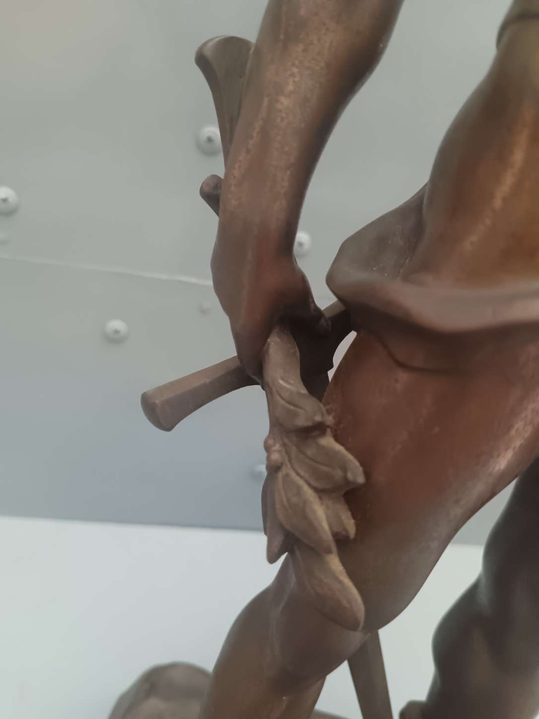 Statue bronze ancienne Premiere Victoire Marcel Debut signee original sculpture
