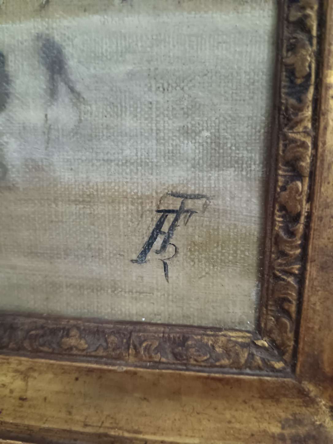 Dipinto Antico Olio Su Tela Scuola Olandese Epoca XIX Secolo