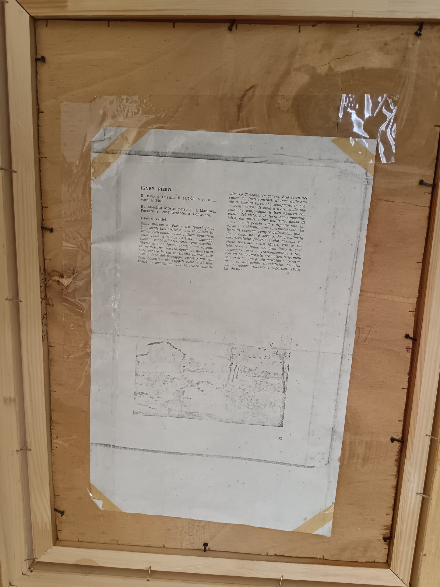 Quadro dipinto olio su legno, paesaggio toscano epoca metà '900
