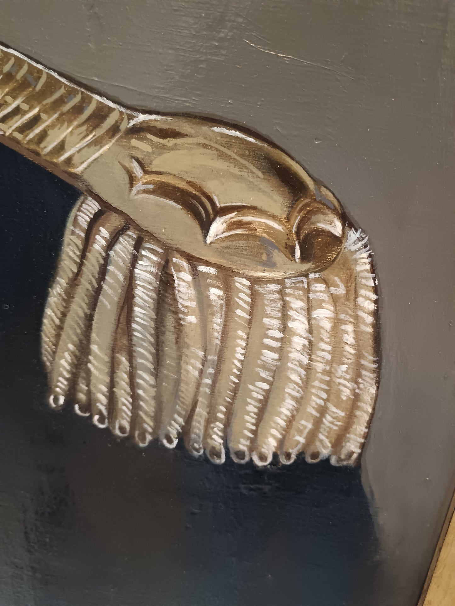 Ritratto ufficiale militare dipinto olio su tela epoca primo '900