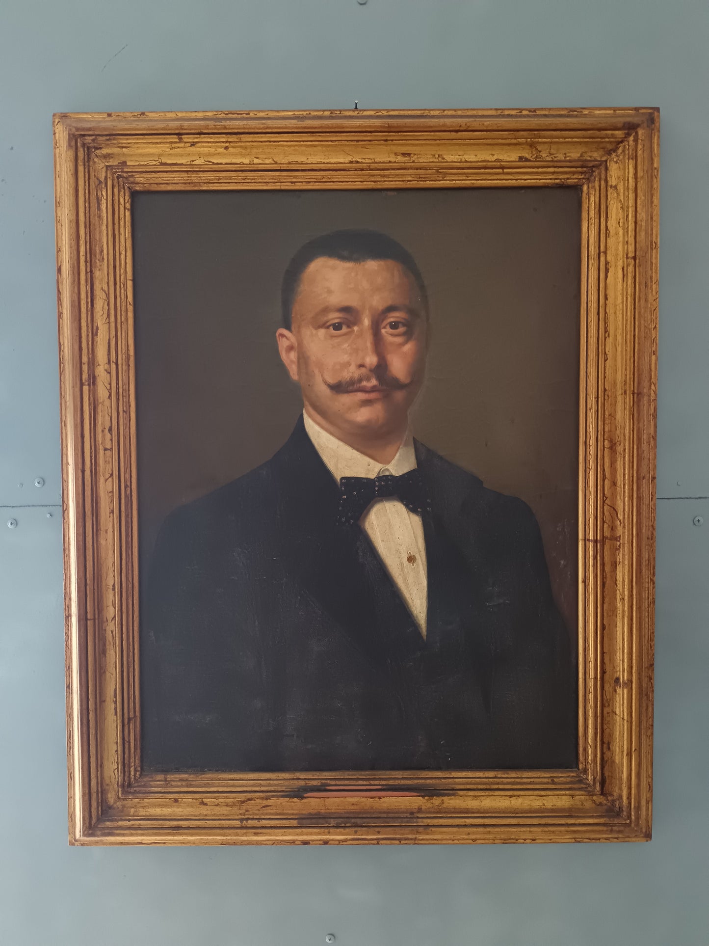 Ritratto di gentiluomo olio su tela epoca fine '800