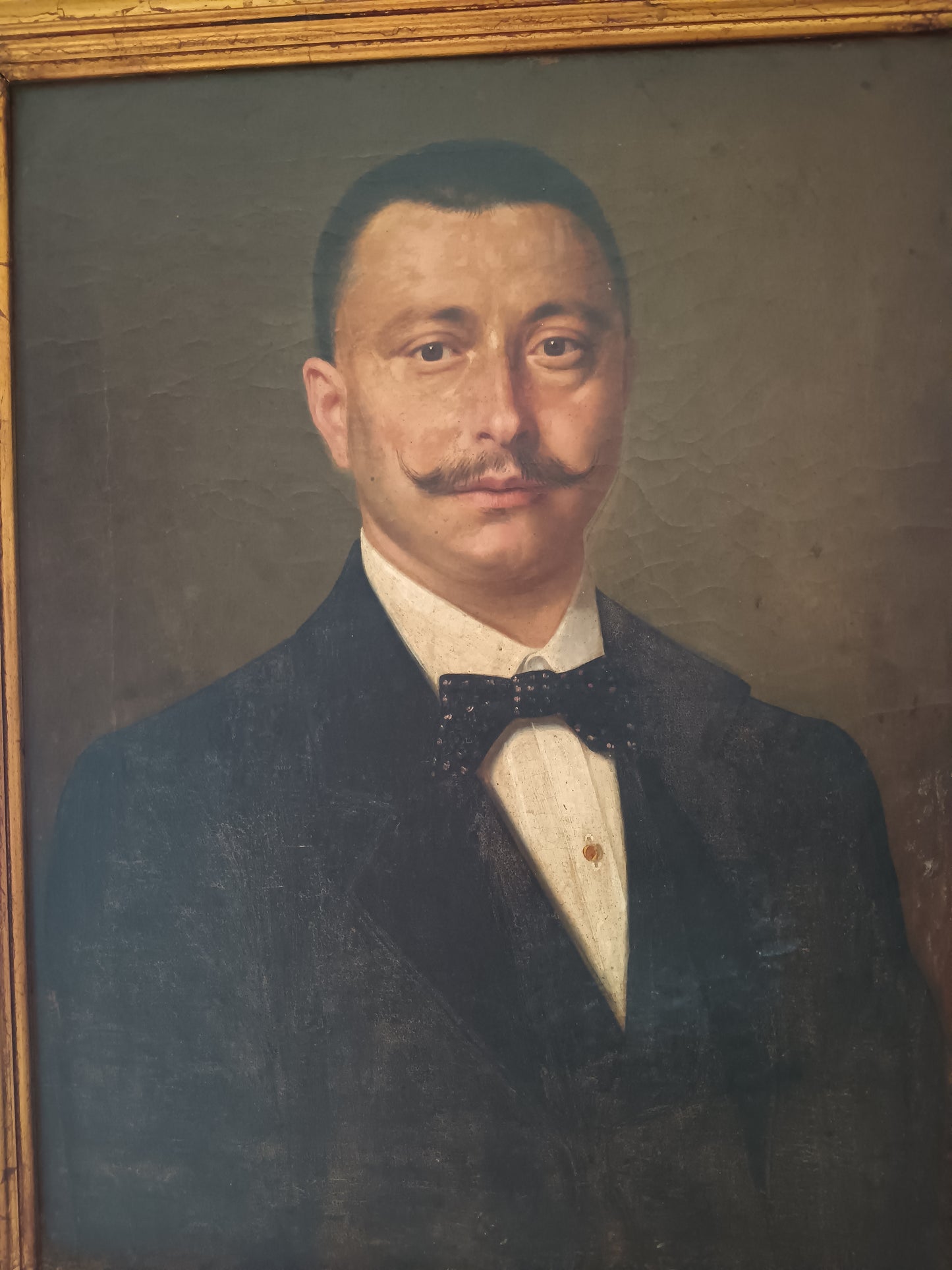 Ritratto di gentiluomo olio su tela epoca fine '800