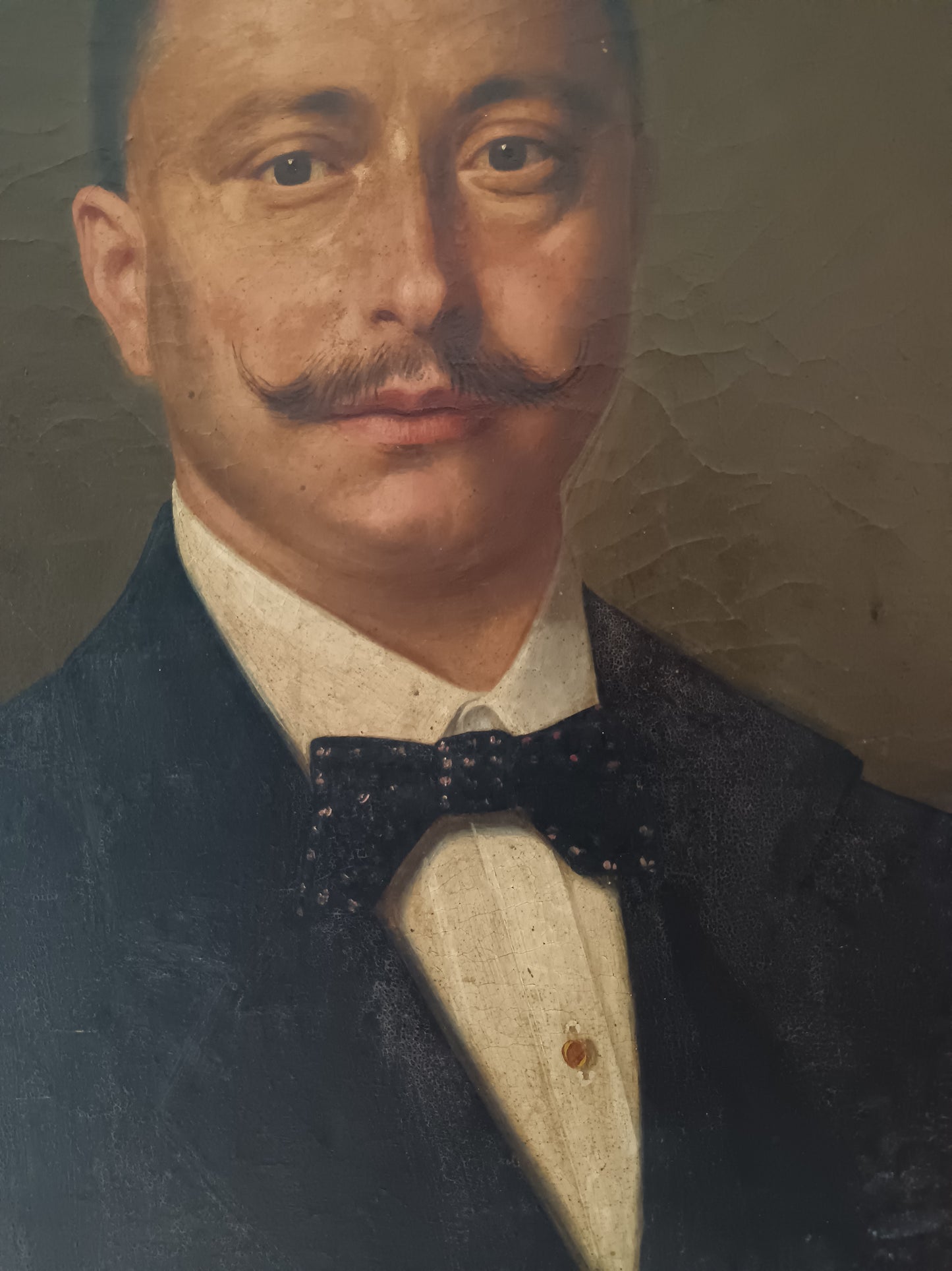 Ritratto di gentiluomo olio su tela epoca fine '800