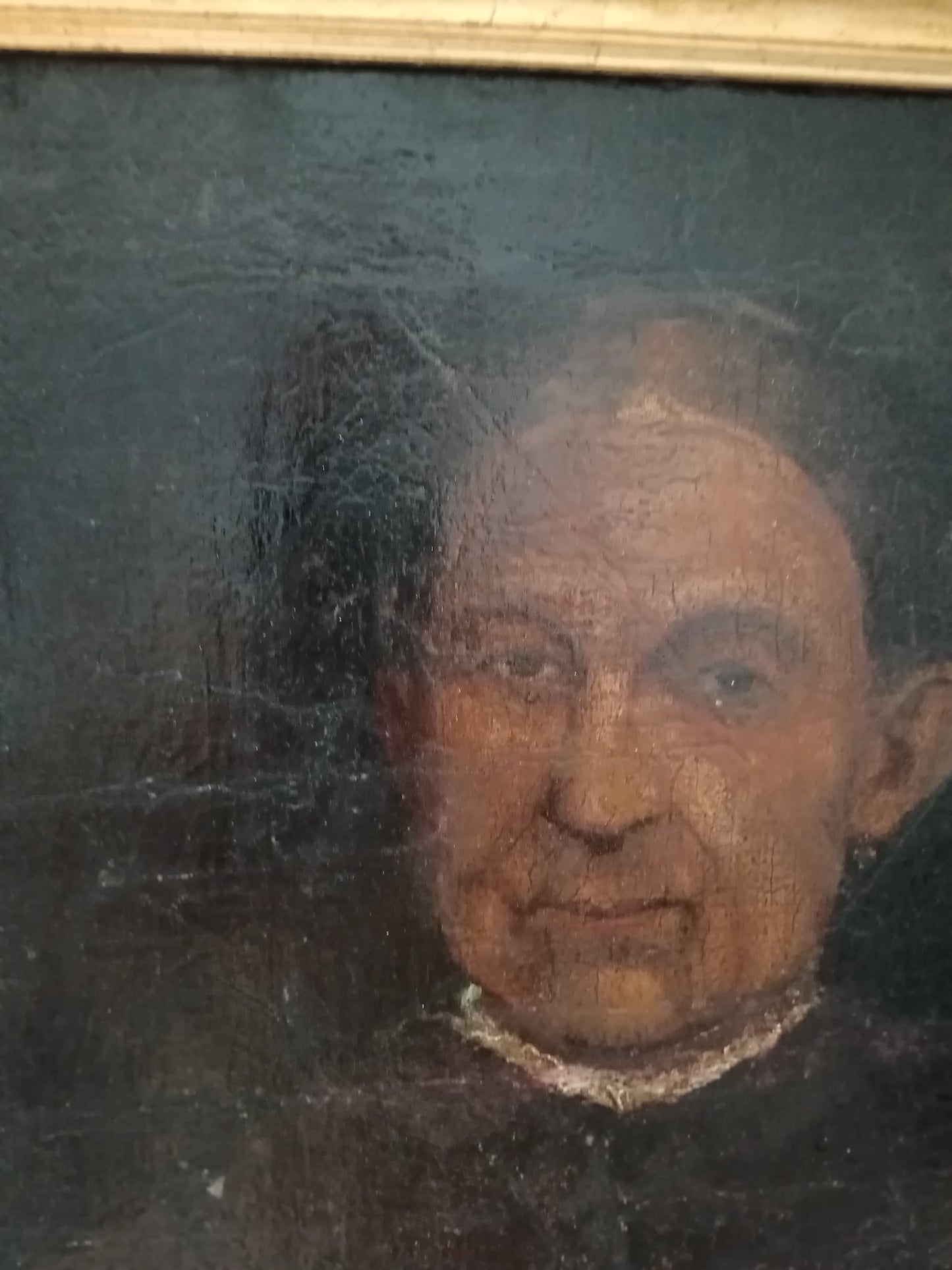 Antico Ritratto Maschile Olio su Tela Fine ‘800 Inizio ‘900 Dipinto d’Epoca