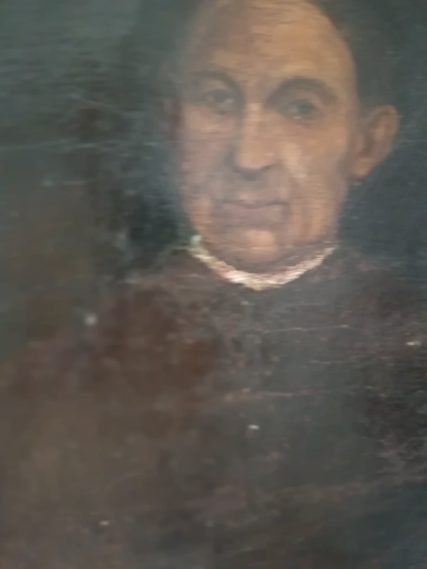 Antico Ritratto Maschile Olio su Tela Fine ‘800 Inizio ‘900 Dipinto d’Epoca