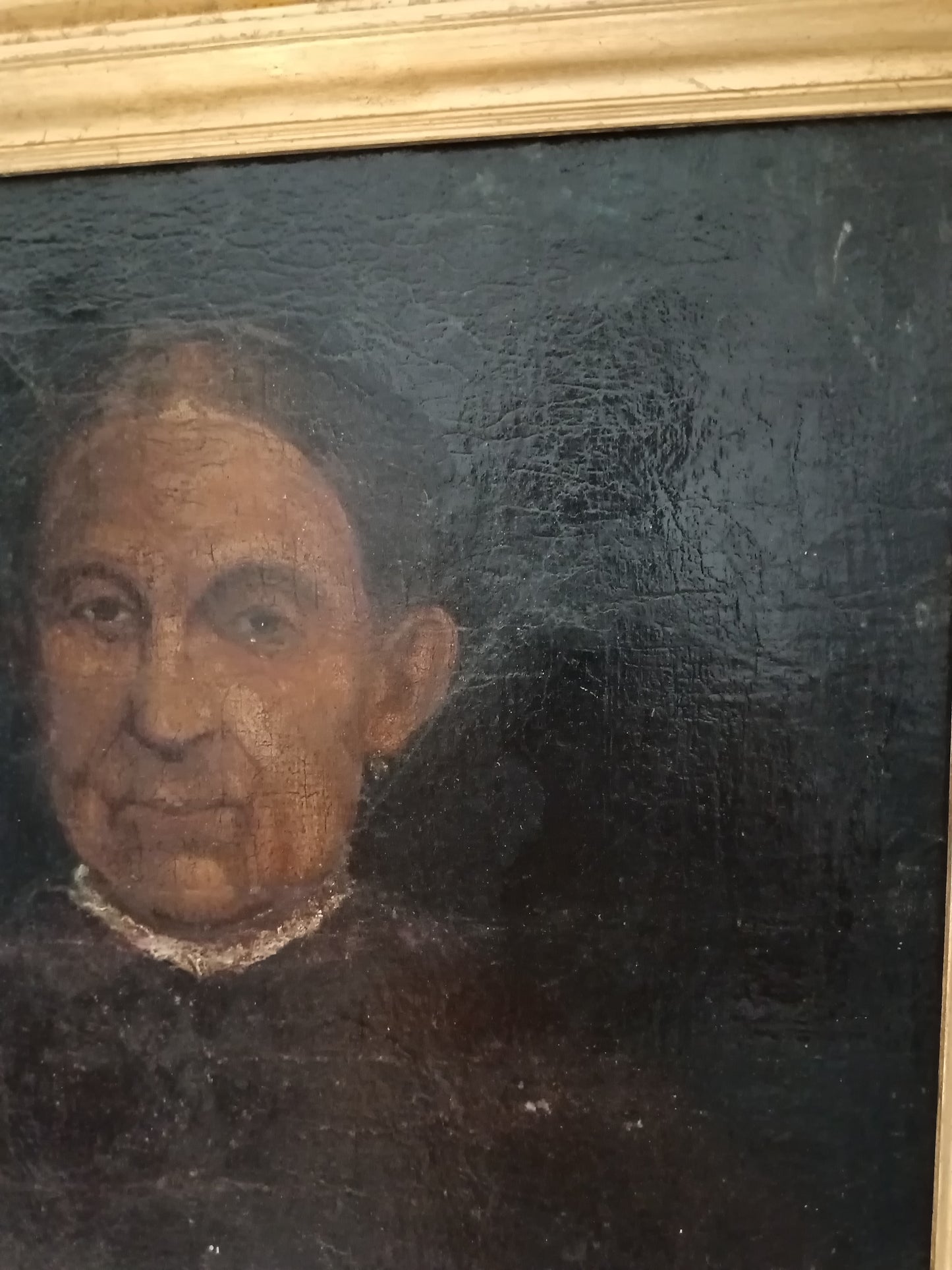 Antico Ritratto Maschile Olio su Tela Fine ‘800 Inizio ‘900 Dipinto d’Epoca